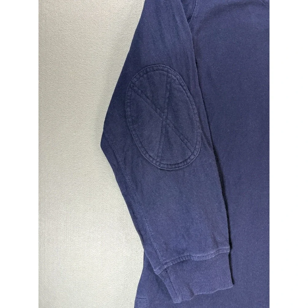 Size XL - Vintage Polo Ralph Lauren Navy Blue Padded Rugby Long Sleeve Shirt